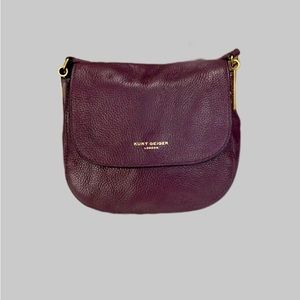 Kurt Geiger London Purple Leather Small Crossbody Bag